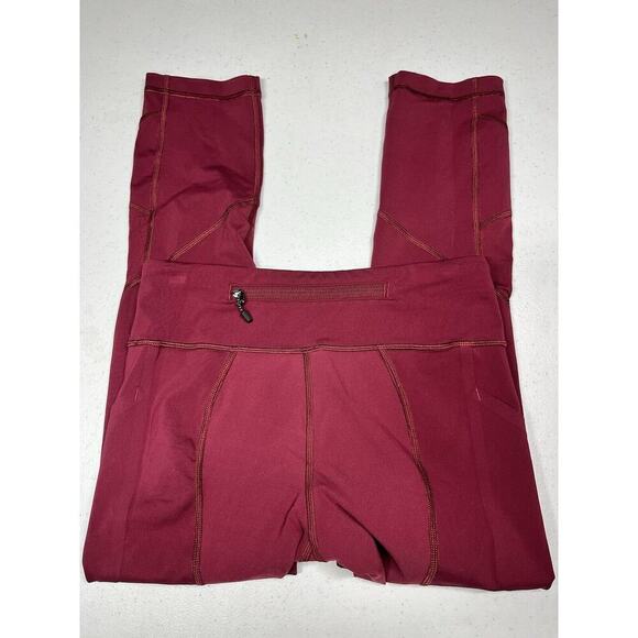 Lululemon Pace Rival Crop Maroon Running Active Legging Size 4 - Picture 6 of 7